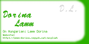 dorina lamm business card